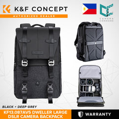 K&F Concept Dweller Black Professional DSLR Camera Bag Backpack 15.6" with Rain Cover KF13.087AV