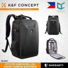 K&F Concept KF13.134 HardShell 22L Large Camera Bag Backpack with 15-15.6 Inches Laptop Compartment