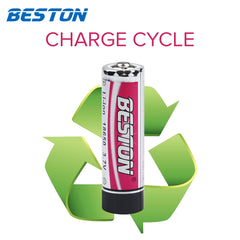 Beston 3.7V 18650 Rechargeable Lithium Ion Battery Li-ON Large Capacity 2600MAH 1650 4.2-2.5v