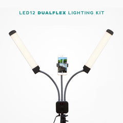 LED12 DualFlex LED Dual Tone Lighting Kit with FREE 6ft Stand / Photography / Beauty / Vlogging / Make Up