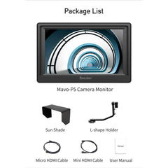 Desview Mavo-P5 Camera Field Monitor, 5.5" Sharp IGZO Screen, 1920x1080 with 4K HDMI Input,DSLR-Camera-Field-Monitor