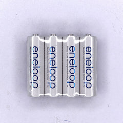 Panasonic eneloop BK-3MCCE/4ST AA Rechargeable Battery Pack of 4 (White) in Shrink Pack