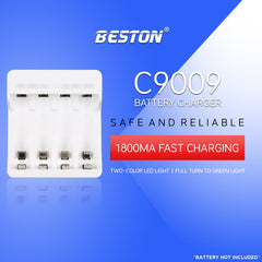 Beston C9009 4-Bay Battery Charger for AA / AAA Rechargeable Battery