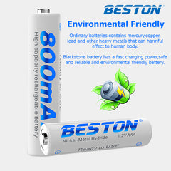 Beston Pack of  AAA 800mAh Rechargeable BatteryProduct