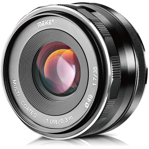 MEIKE 35mm 1.7 WITH FREE LENS HOOD Large Aperture Manual Focus Prime Lens APS-C for FUJI