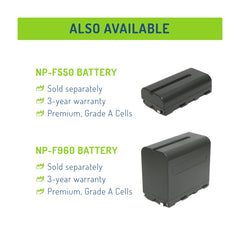 Wasabi Power Battery for Sony NP-F730, NP-F750, NP-F760, NP-F770 (L SERIES) Battery (2-PACK) And Dual Charger