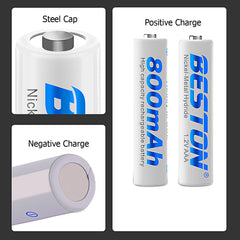 Beston Pack of  AAA 800mAh Rechargeable BatteryProduct