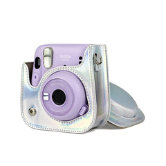 Fujifilm Instax Mini 11 Iridescent Shiny Leather Case Cover Pouch Protector Fuji Mini11 Retro Instax