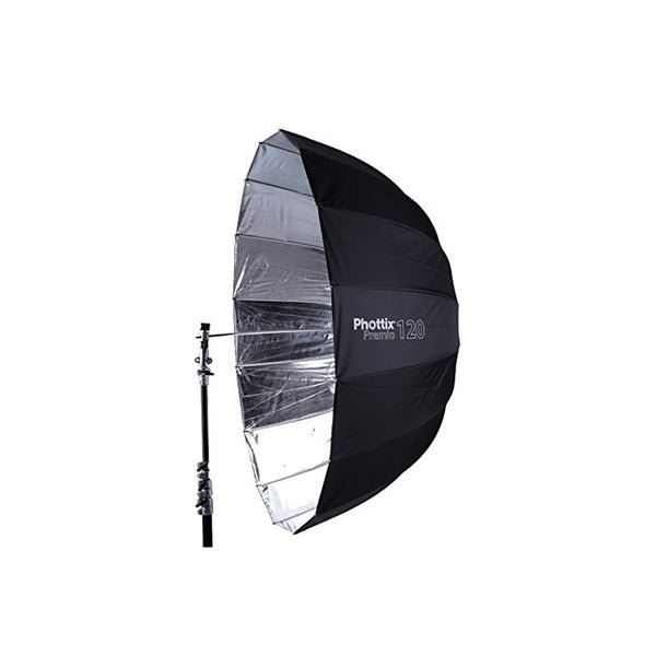 Phottix Premio Reflective Umbrella 120cm / 47 Inches - Black and Silver (85373 , PH85373)