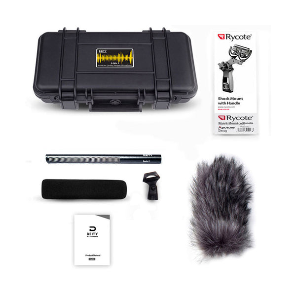 Deity Microphones S-Mic 2 Location Kit Moisture-Resistant Shotgun Microphone with Pistol Grip Shockmount and Windjammer