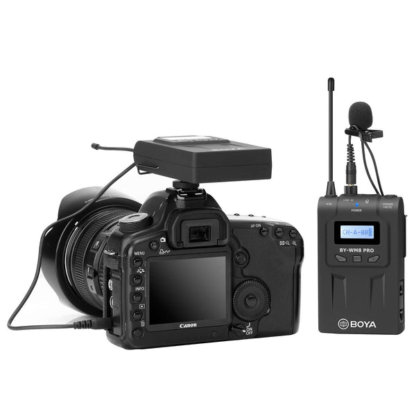 BOYA Micrófono Lavalier omnidireccional para Canon Nikon Sony, para iPhone  6 5 4S 4/DSLR videocámara y grabadoras de audio