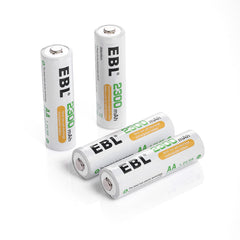EBL 4 Pack 1.2V AA Size 2300mAh Rechargeable Battery - Ni-MH NiMH Batteries