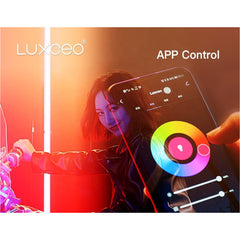 LUXCEO P120 18W CRI95+ Full Color RGB APP Controller Phone Bluetooth Waterproof Tube Video Light For Video & Photo