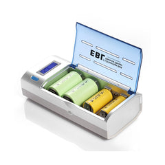 EBL 4 Bay LCD Smart Battery Charger for AA , AAA , C , D , 9V , Ni-MH , Ni-CD Rechargeable Batteries NiMH NiCD