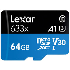 Lexar Professional High-Performance 633X microSDHC / microSDXC UHS-I Card (32gb , 64gb, 128gb, 256gb)