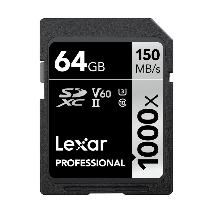 Lexar Professional High-Performance 1000X SDXC UHS-II Card (64gb, 128gb)