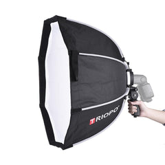 TRIOPO 65cm Foldable Softbox Octagon Soft box w/Handle for Godox Yongnuo On-Camera Speedlite Flash Light photography studio