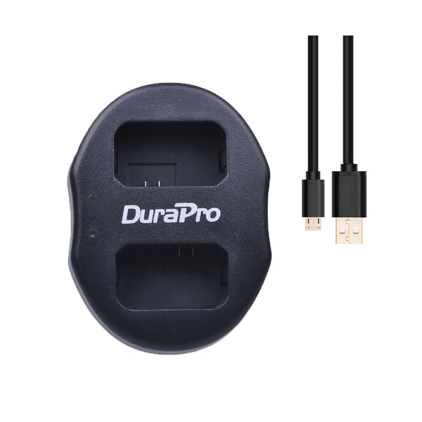 DuraPro Sony NP-FW50 2pcs Battery and Dual USB Charger for Sony Cameras NPFW50 900mah