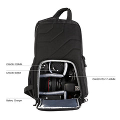 K&F Concept Nylon Sling Camera Bag Backpack for Travel Photography for DSLR Mirrorless etc. - KF13.050