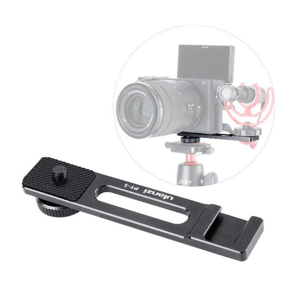 Ulanzi PT-5 Vlog Microphone Mount Adapter Extend Port for Sony A6400 A6500 A6300 with Cold Shoe