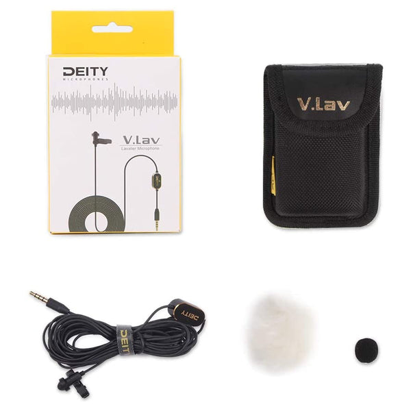 Deity Microphones V.Lav Pre-Polarized Lavalier Lapel Microphone Omnidirectional Condenser Mic for DSLRs,Camcorders,Smartphones,Handy Recorders, Laptop, Bodypack Transmitters, Tablets