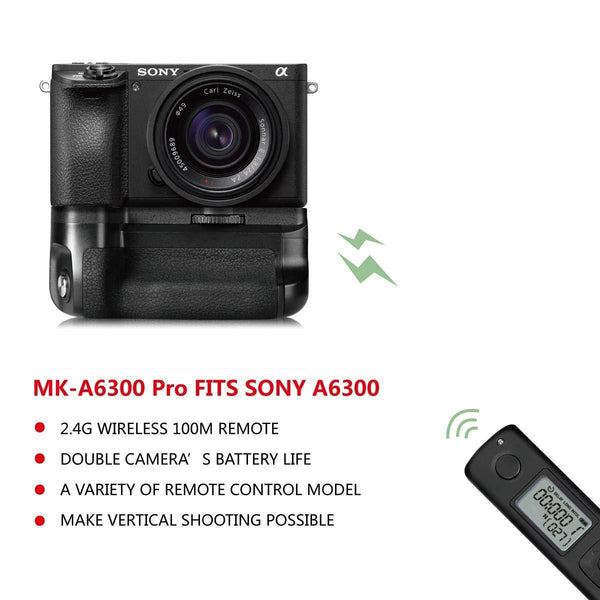 MEIKE MK-A6300 PRO BATTERY GRIP 2.4G WIRELESS REMOTE CONTROL FOR SONY A6300 A600
