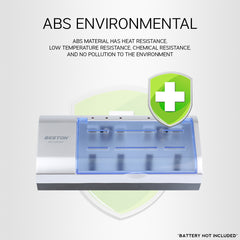 Beston BST-C821BW 6-Bay Battery Charger for AA / AAA / 9V / C / D Rechargeable Battery