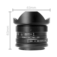 7artisans 7.5mm f/2.8 Fisheye Lens f2.8 for M4/3