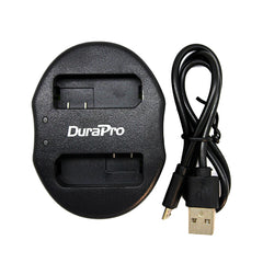 DuraPro Nikon EN-EL14 EN-EL14A Battery Dual USB Charger for Nikon D3100, D3200, D3300, D5100, D5200, D5300, D5500, DF, Coolpix P7000, P7100, P7700, P7800 DSLR Cameras