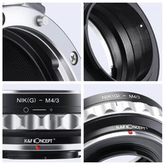 K&F Concept Nikon G/F/AI/AIS/D Lenses to M43 MFT Mount Camera Adapter