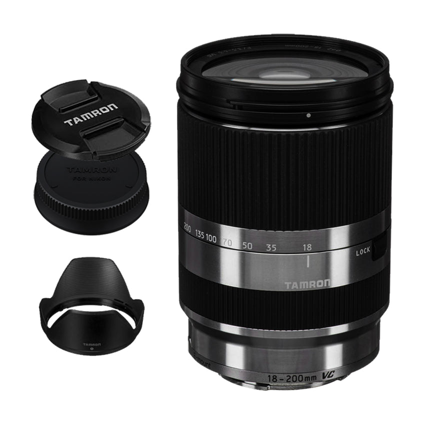 Tamron B011SE 18-200mm F/3.5-6.3 Di III VC Lens for Sony Mirrorless E Mount Crop Frame Cameras (Silver)