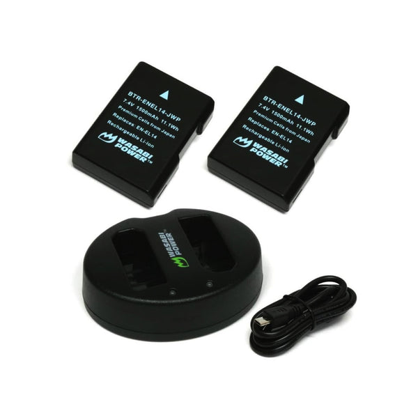 Wasabi Power Battery (2-Pack) and Dual Charger for Canon LP-E10