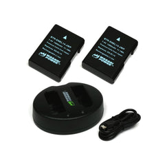 Wasabi Power for Nikon EN-EL14, EN-EL14a Battery (2-Pack) and Dual USB Charger ENEL14