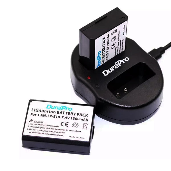 DuraPro Canon LP-E10 Dual USB Charger LP-E10 with USB cable