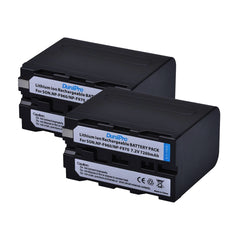 2 pcs DuraPro 7200mAh NP-F960 NP F970 F960 Rechargeable Camera Battery