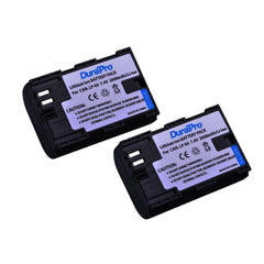 DuraPro Canon LP-E6 2pcs Battery and Dual USB Charger for Canon Cameras LPe6