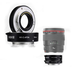 Meike MK-C-AF3A Metal Auto Focus AF Macro Extension Tube Set 10mm 16mm for Canon EOS or M Mount Camera