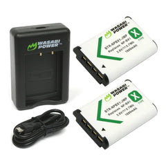 Wasabi Power Battery for Sony NP-BX1, NP-BX1/M8 (2-PACK) and DUAL CHARGER BX1 NPBX1
