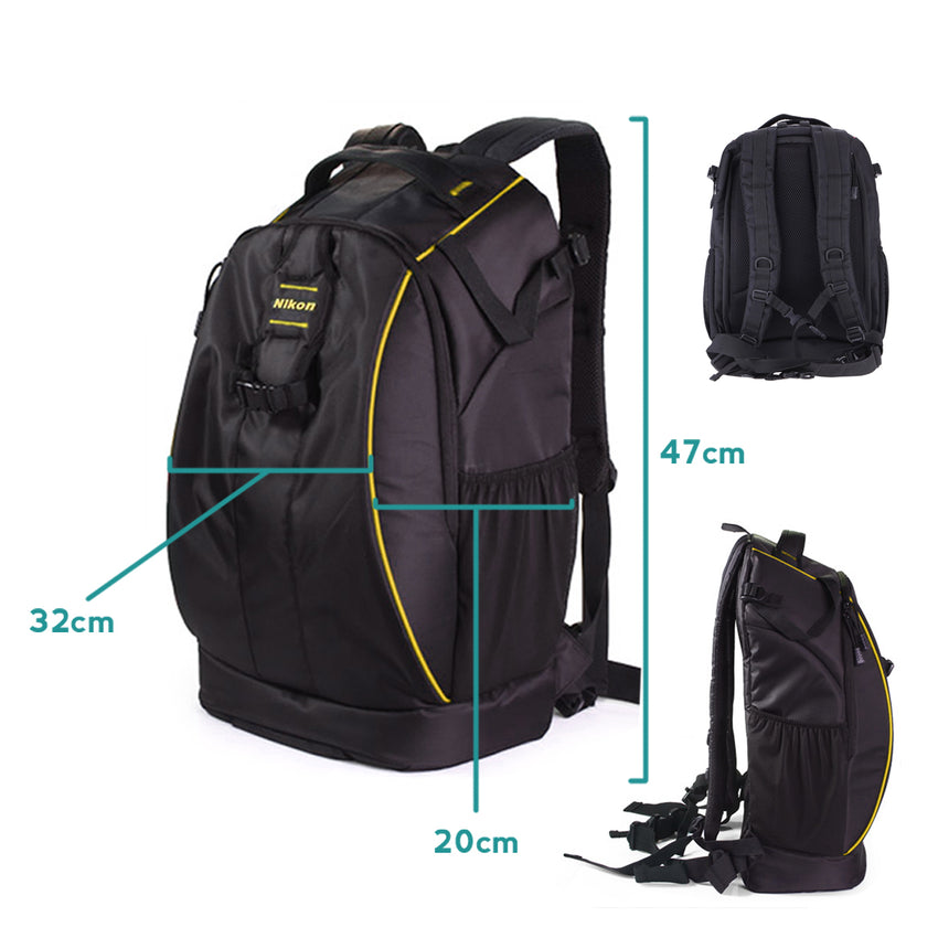 CC8 - Nikon Camera Backpack with Free Rain Cover and Laptop Sleeve | Large
