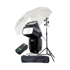 Phottix Juno Flash Speedlight Ready To Go Kit with Trigger, Umbrella, Light Stand, Shoe Adapter and Bag (80364 , PH80364)