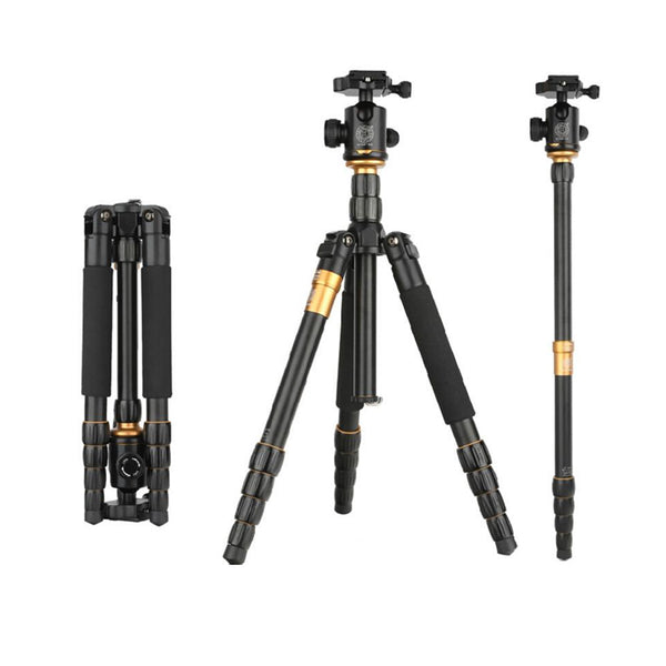 Q666 Professional Aluminum Monopo / Tripod with Ball Head for DSLR Mirrorless (Screw Lock)