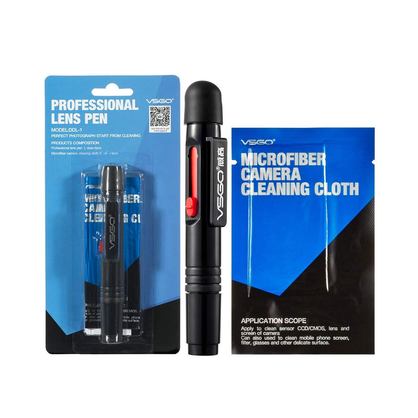 VSGO DDL-1 Professional Lens Cleaning Pen Kit Microfiber Cloth for Digital Camera (Black) DDL1