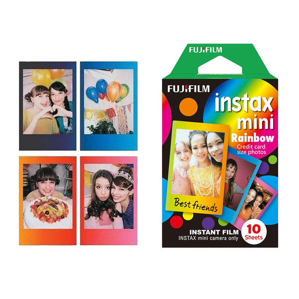 FUJIFILM Instax Mini Rainbow Instant Film Multi-Color (10 Sheets)