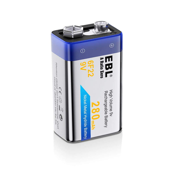 EBL 9V 280mAh Rechargeable battery - Ni-MH