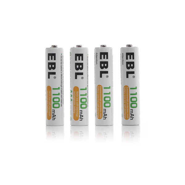 EBL 4 Pack 1.2V AAA Size 1100mAh Rechargeable battery - Ni-MH NiMH