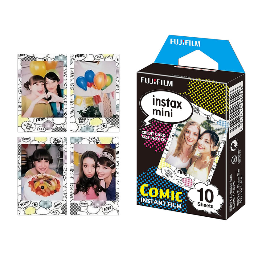 FUJIFILM Instax Mini Comic Instant Film Multi-Color (10 Sheets)