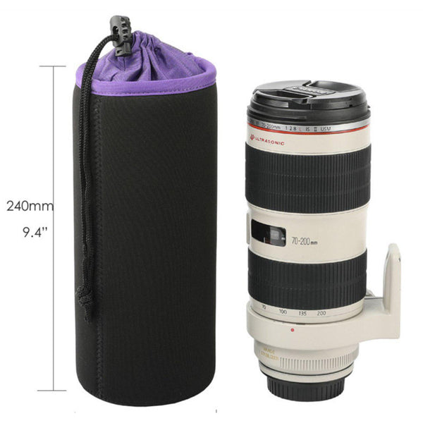 Photo Protective Soft Neoprene DSLR Camera Lens Pouch Protector Bag