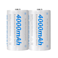 Beston Pack of 2pcs C size 4000mAh Rechargeable Battery